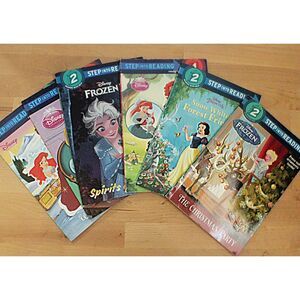 Set of 6 Disney Princess Step Into Reading Paperback Children's Books